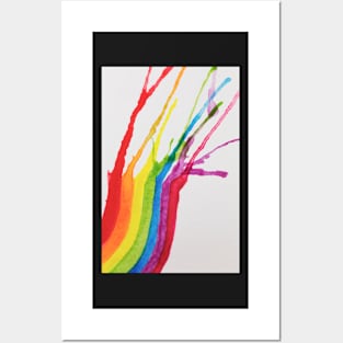 Watercolored rainbow Posters and Art